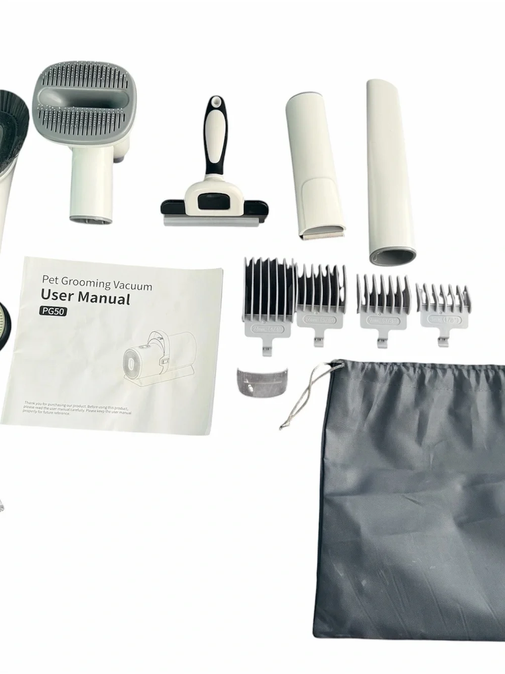 PG50 Pet Grooming Vacuum Kit with Dog Hair Clippers & Deshedding Tools